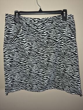 Chico's Zebra-Print Mini Skirt - Black & White